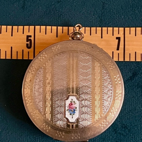 Vintage makeup & mirror compact. Art Deco design. - Picture 10 of 10